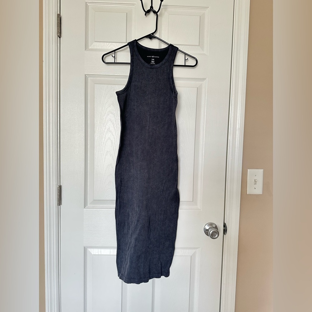 NWOT Almost Famous Washed Black Sleeveless Midi Dress Size Small /Medium